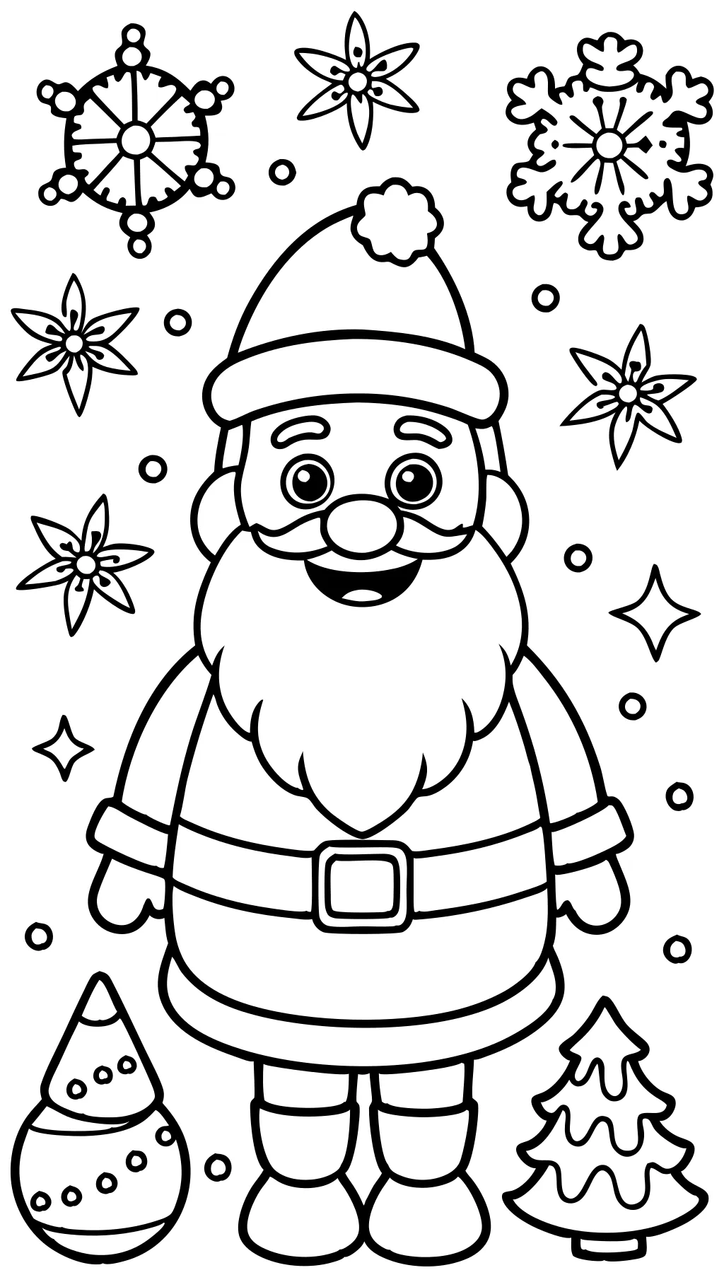 Páginas para colorear de Santa Claus